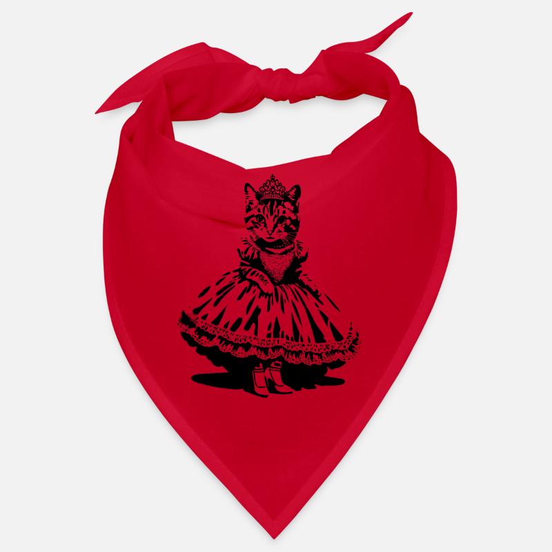 Princesse chat avec couronne et robe Bandana