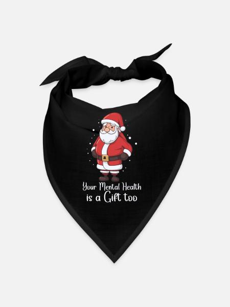Mental Health Christmas Anti-Christmas - Bandana - black - Front