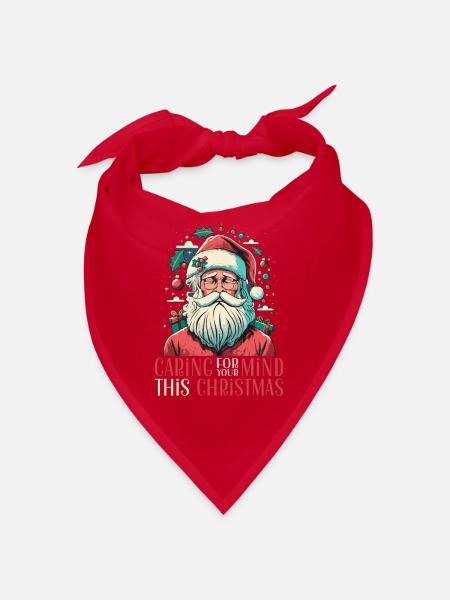 Mental Health Christmas Anti-Christmas - Bandana - red - Front
