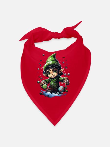 Tenue de Noël Cool Elf - Bandana - rouge - Devant