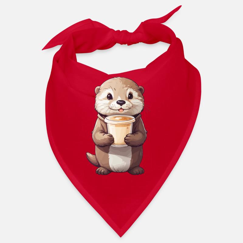 Otter Kaffeezeit Süßes Kaffee Tierdesign Bandana