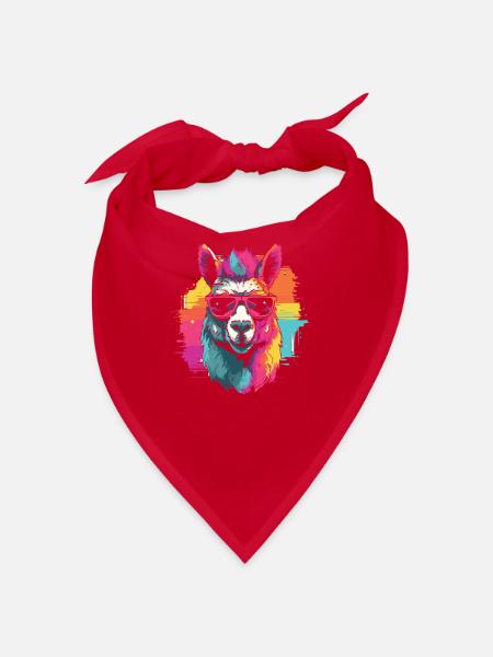 Lama Llama LGBT - Bandana - Rot - Vorne