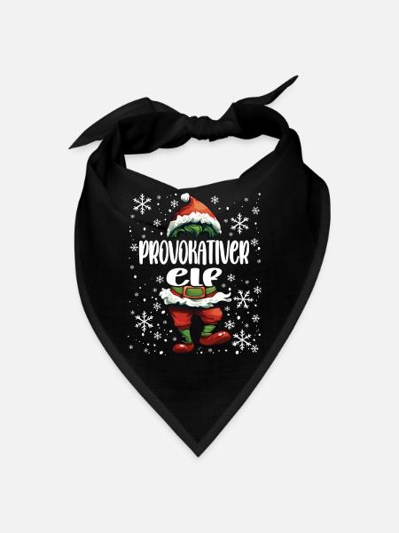 Weihnachtsoutfit Provokativer Elf - Bandana - Schwarz - Vorne