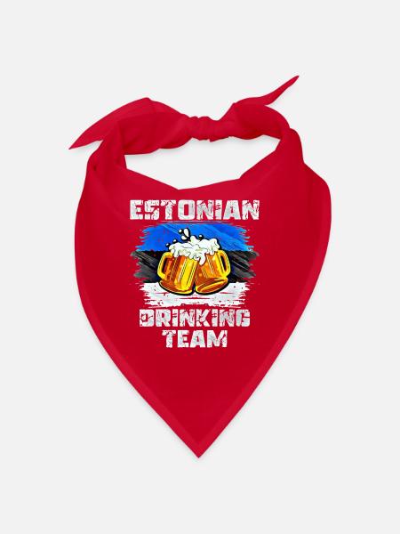 Équipe de beuverie d’Estonie - Bandana - rouge - Devant