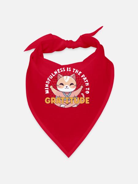 Yoga, Pleine conscience, Pratique, Méditation, Manifestation - Bandana - rouge - Devant