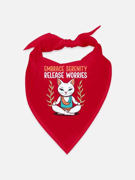 Yoga Mindfulness Practic Meditation Manifestation - Bandana - Rot - Vorne