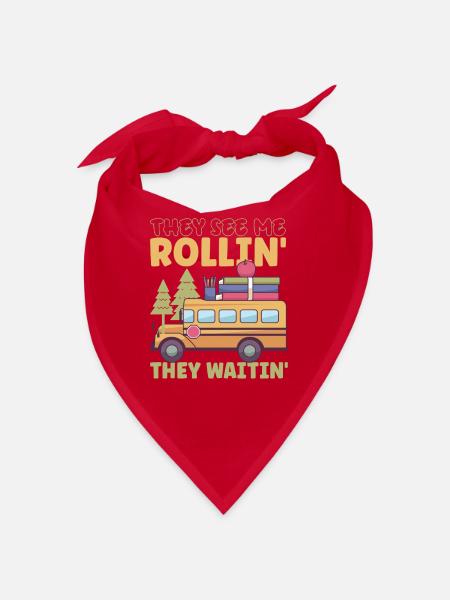 Funny School Bus Driver Appreciation anniversary - Bandana - Rot - Vorne