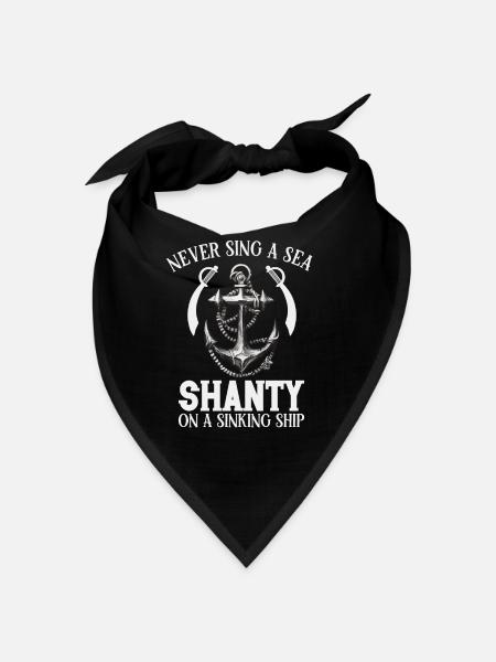 Sailors Sea Shanty Singing Ship Adventures - Bandana - Schwarz - Vorne