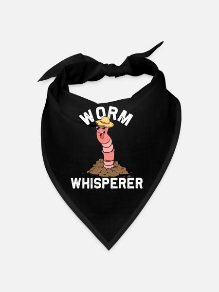Vermicompost de vers de terre Compostage de lombriculture - Bandana - noir - Devant