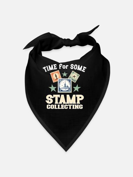 Philately Philatelist Stamp Collecting - Bandana - black - Front