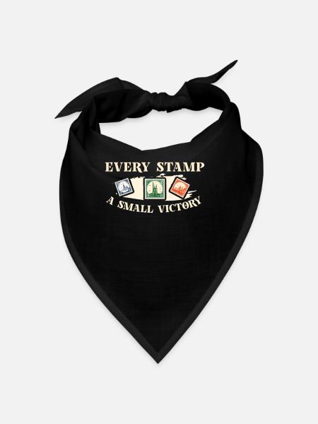 Philately Philatelist Stamp Collecting - Bandana - black - Front
