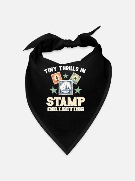 Philately Philatelist Stamp Collecting - Bandana - black - Front