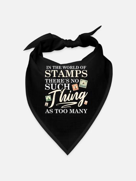 Philately Philatelist Stamp Collecting - Bandana - black - Front
