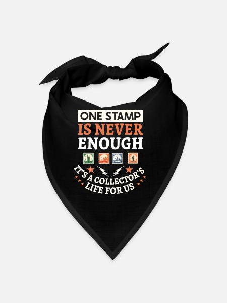Philately Philatelist Stamp Collecting - Bandana - black - Front