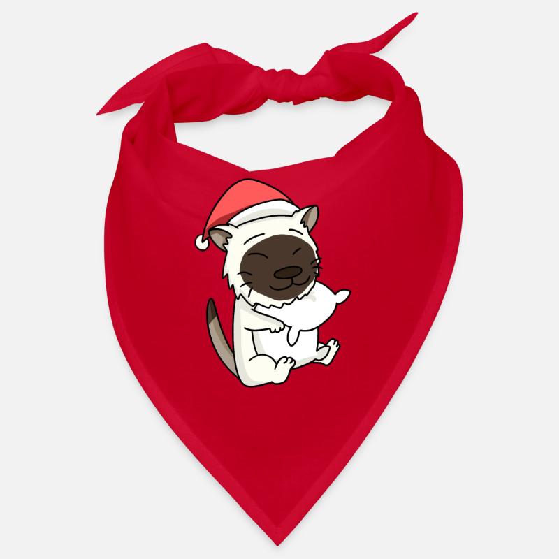 Chat, Mignon, Birman, Chat, Fatigué, Noël Bandana