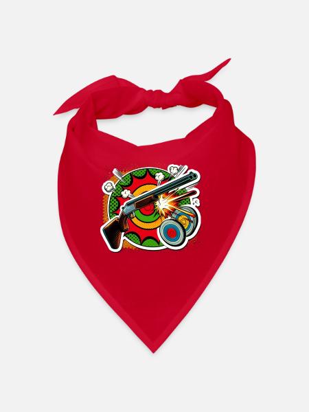 Clay Pigeon Shooting Clay Pigeon Shooting Shooting - Bandana - red - Front