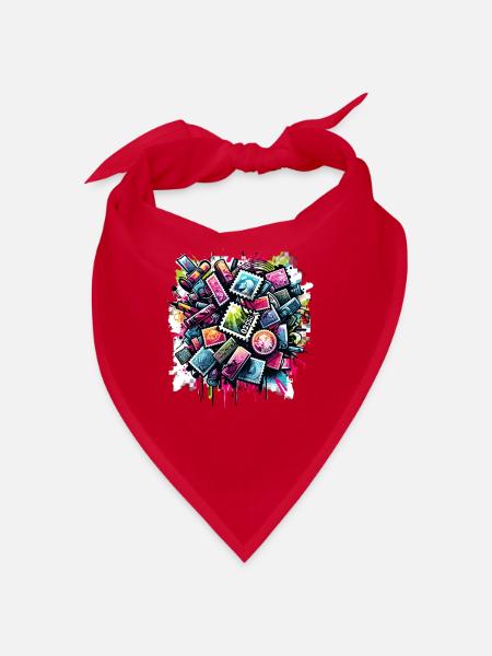 Philately Philatelist Stamp Collecting - Bandana - red - Front