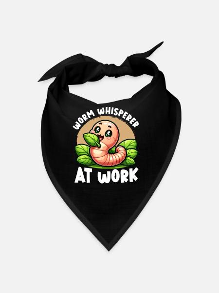 Lombriciculture Jardinage de vers de terre Vermiculture - Bandana - noir - Devant