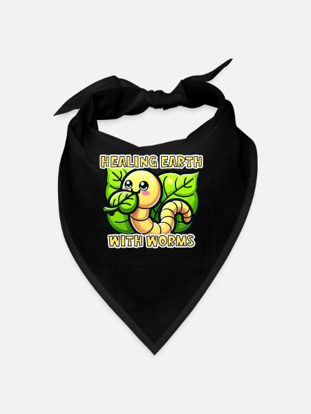 Lombriciculture Jardinage de vers de terre Vermiculture - Bandana - noir - Devant
