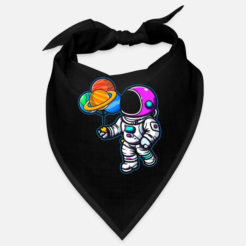 Astronaut Holding Planet Balloons Solar System Bandana