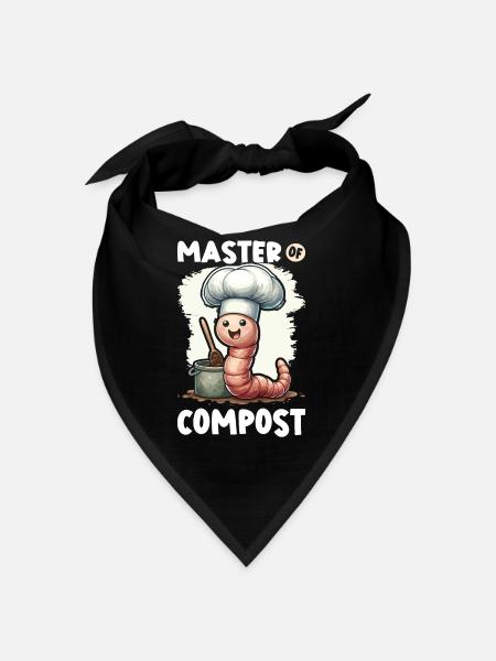 Lombriciculture Jardinage de vers de terre Vermiculture - Bandana - noir - Devant