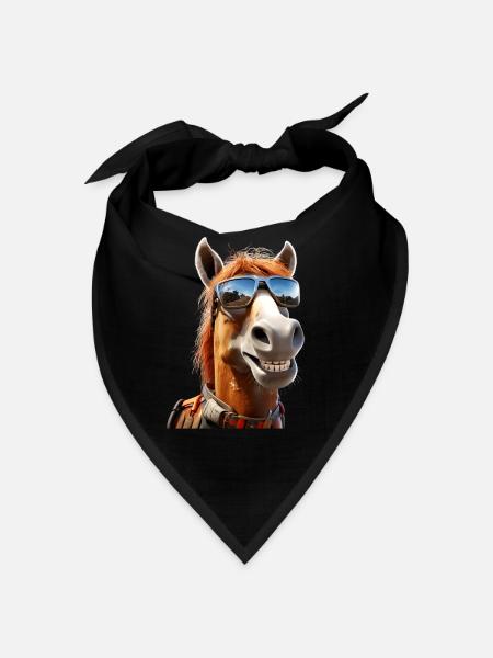 Pferd Pferdemädchen Reiterin Pony Stall Pferde - Bandana - Rot - Vorne