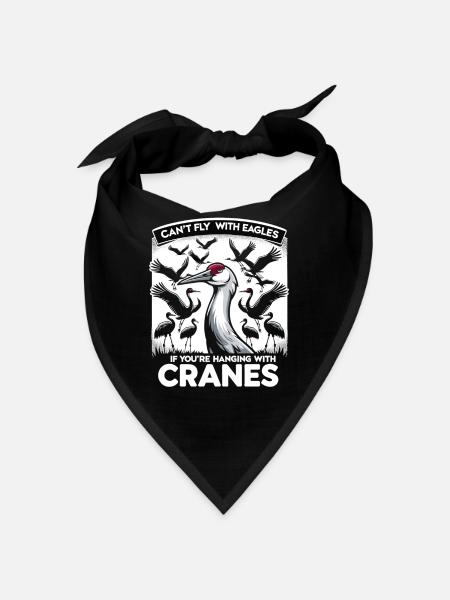 Sandhill Kranichliebhaber Vogelbeobachtung - Bandana - Schwarz - Vorne