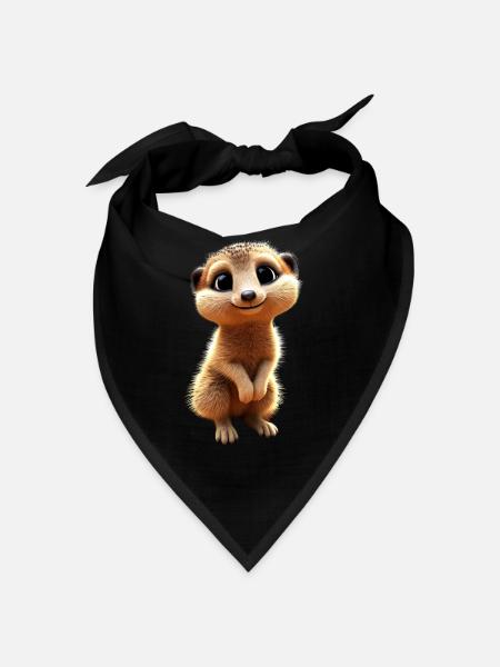 Suricates, Amoureux Des Animaux, Doux, Surikate, Mangouste - Bandana - noir - Devant