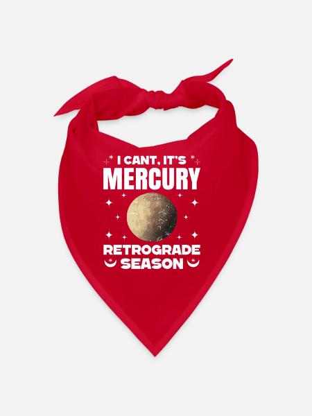 Retrograde planets Mercury retrograde - Bandana - red - Front