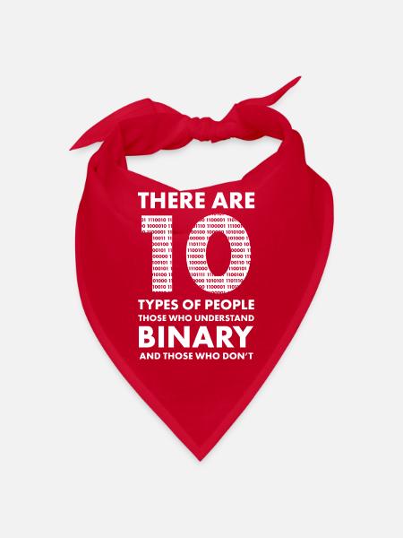 10 Types Of People Binary Funny Programming Geek - Bandana - red - Front