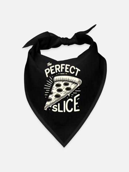 Lustiger Pizzaliebhaber Pizza-enthusiast - Bandana - Schwarz - Vorne