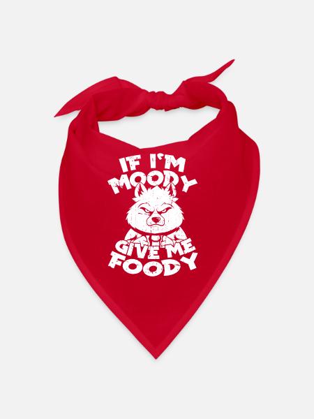 Loup Drôle Si Je Suis De Mauvaise Humeur Donnez-Moi Gourmand - Bandana - rouge - Devant