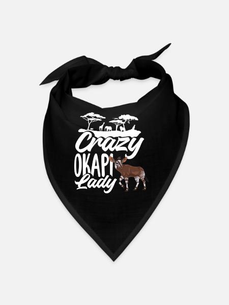 Funny zookeeper okapi lover - Bandana - black - Front