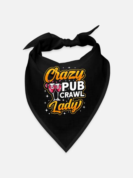 Crawled Pub Crawl Alcohol Drinking - Bandana - Schwarz - Vorne