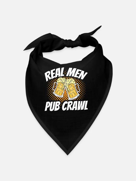 Crawled Pub Crawl Alcohol Drinking - Bandana - Schwarz - Vorne