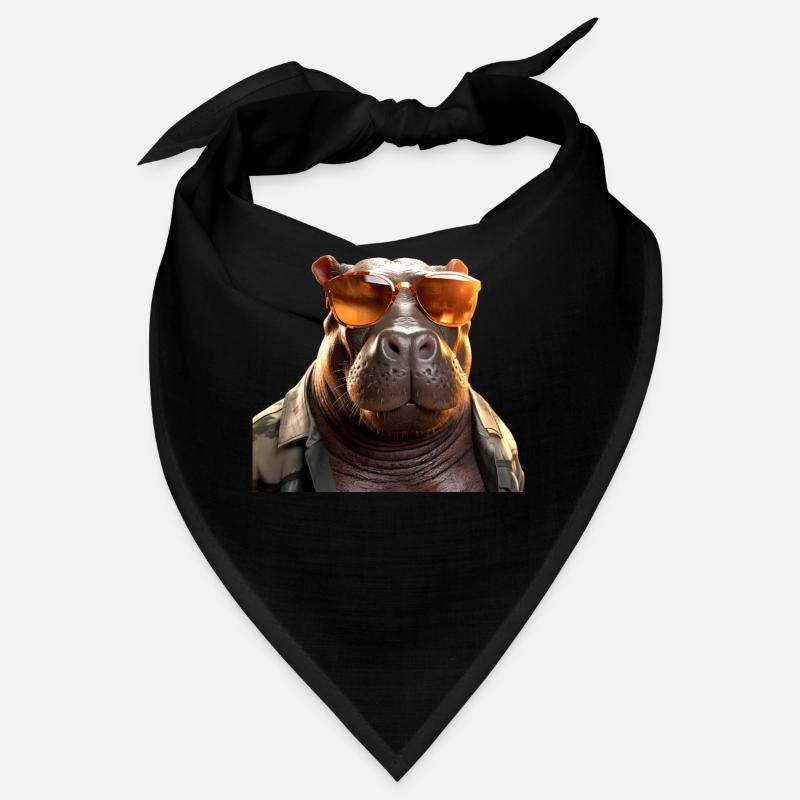 Nilpferd Flusspferd Papa Hippopotamus Cooles Hippo Bandana