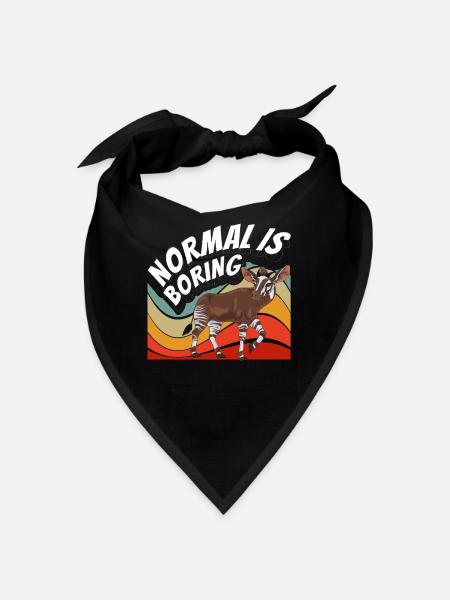 Funny zookeeper okapi lover - Bandana - black - Front