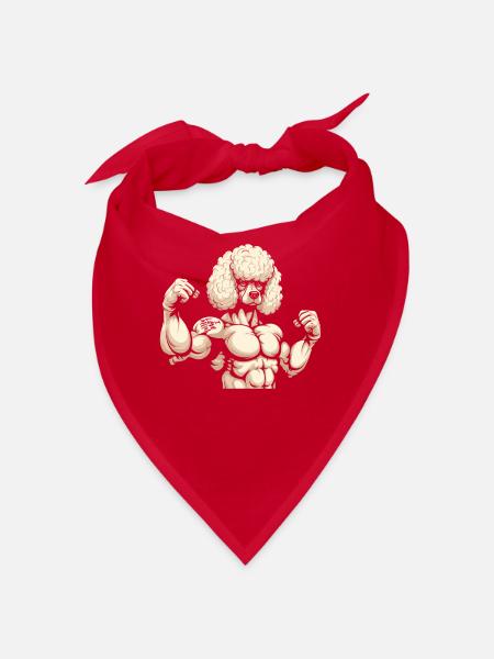 Pudel I Love Mom - Bandana - Rot - Vorne