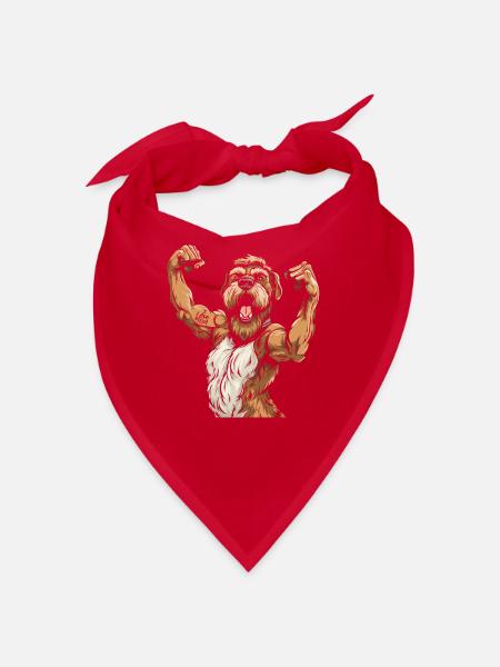 Wheaten Terrier I Love Mom - Bandana - Rot - Vorne