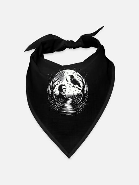 Edgar Allan Poe Fan, Classical Literature, - Bandana - black - Front