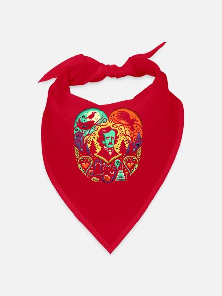 Edgar Allan Poe Fan, Classic Literature, - Bandana - red - Front