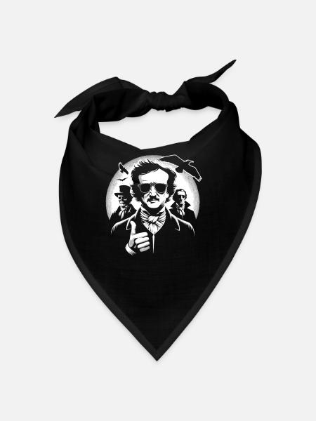 Edgar Allan Poe Fan, Classical Literature, - Bandana - black - Front