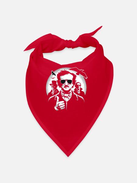Edgar Allan Poe Fan, Classical Literature, - Bandana - red - Front