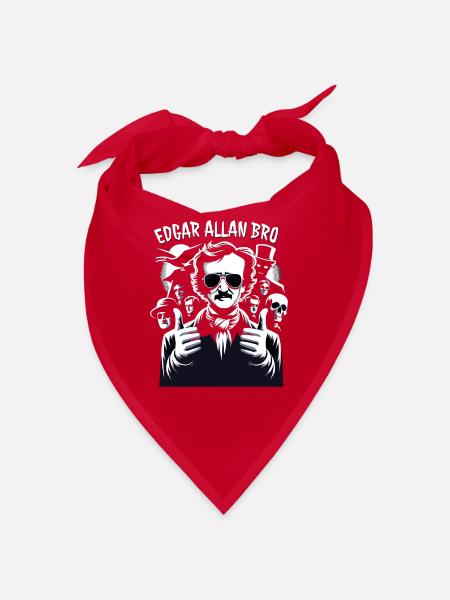 Edgar Allan Poe Fan, Classical Literature, - Bandana - red - Front