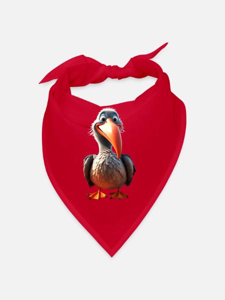 Pélican sauvagine Pélican cadeau pélicans mignons - Bandana - rouge - Devant