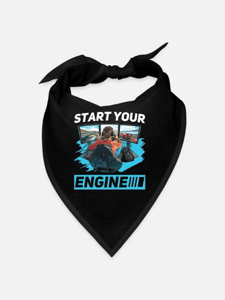 Simulator Cockpit Esports Sim Racing - Bandana - Rot - Vorne
