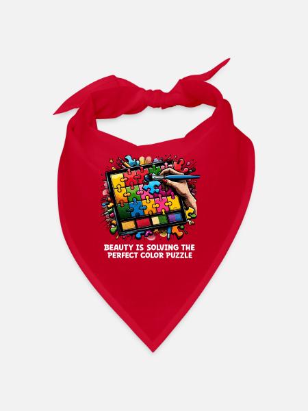 Puzzle Lover Jigzaw Puzzle Brettspiel Puzzler - Bandana - Rot - Vorne
