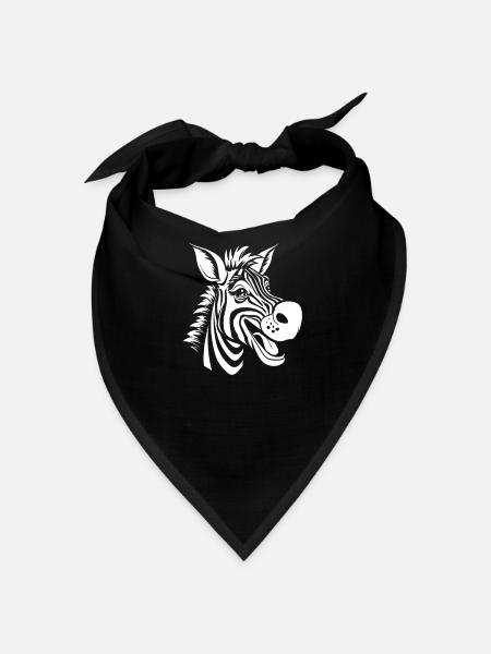 Zebra - Bandana - Schwarz - Vorne