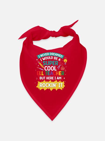 Englischlehrer Englischlerner ELL-Lehrer - Bandana - Rot - Vorne
