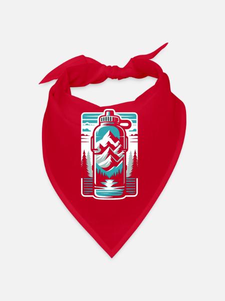 Hydration Drink Water Stay Hydrated - Bandana - red - Front